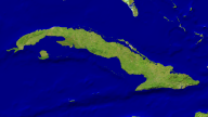 Cuba Satellite + Borders 1920x1080